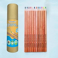 7" 12pcs NATURAL wood color pencil